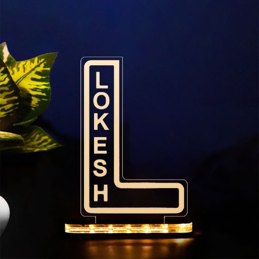 Alphabet Letters Birthday Acrylic Lamp 8/10